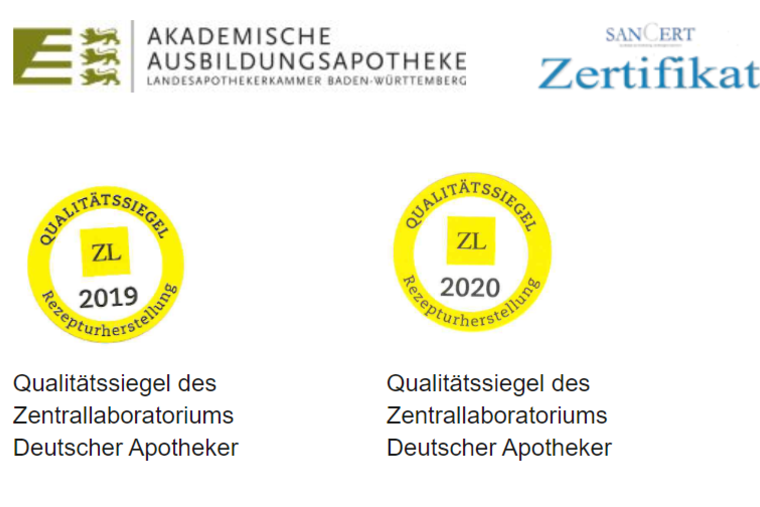 Zertifikate Apotheke